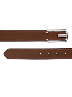Cognac Plain Leather Formal Men's Belt